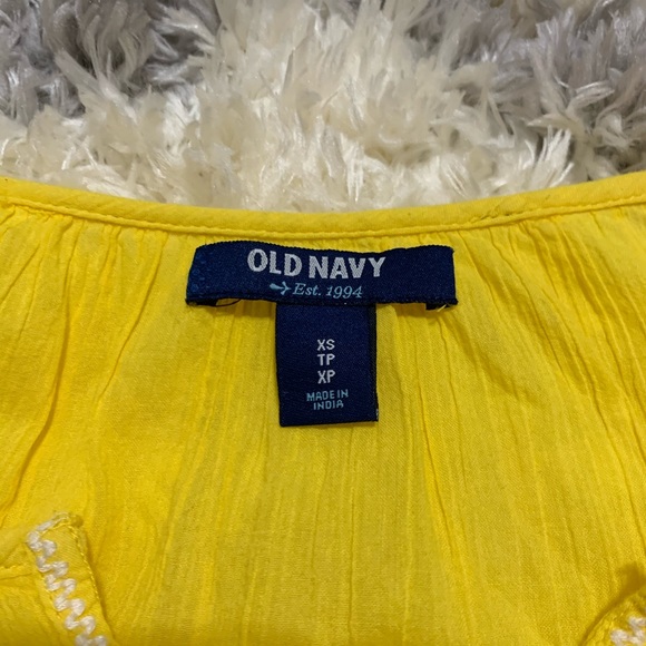 Old Navy Yellow 3/4 Sleeve Boho Top - Picture 4 of 6